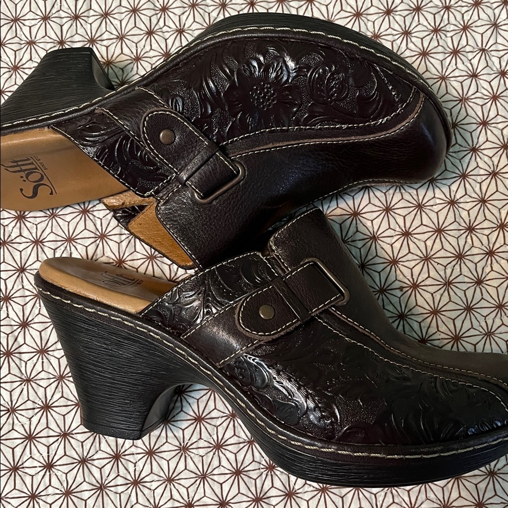 Gorgeous leather SOFFT Clogs size 7M - Picture 8 of 10